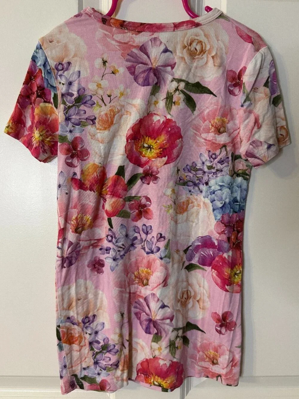 Posh Peanut Bamboo Floral Hydrangea Rose Pajama Top Girls 8Y Soft Lounge